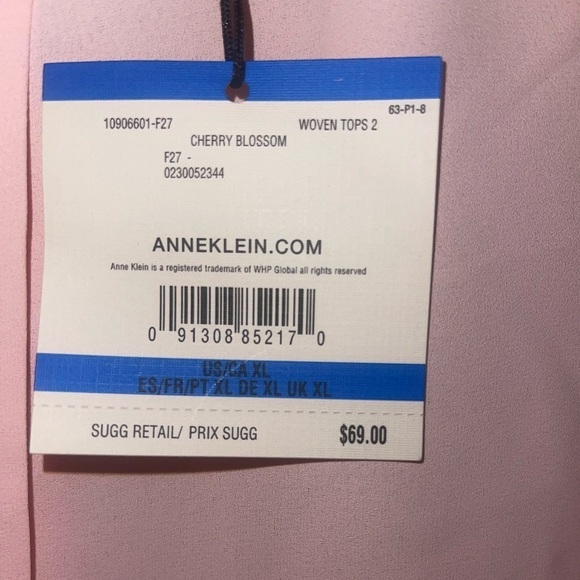 NWT Anne Klein Flutter Sleeve Blouse - Picture 3 of 4